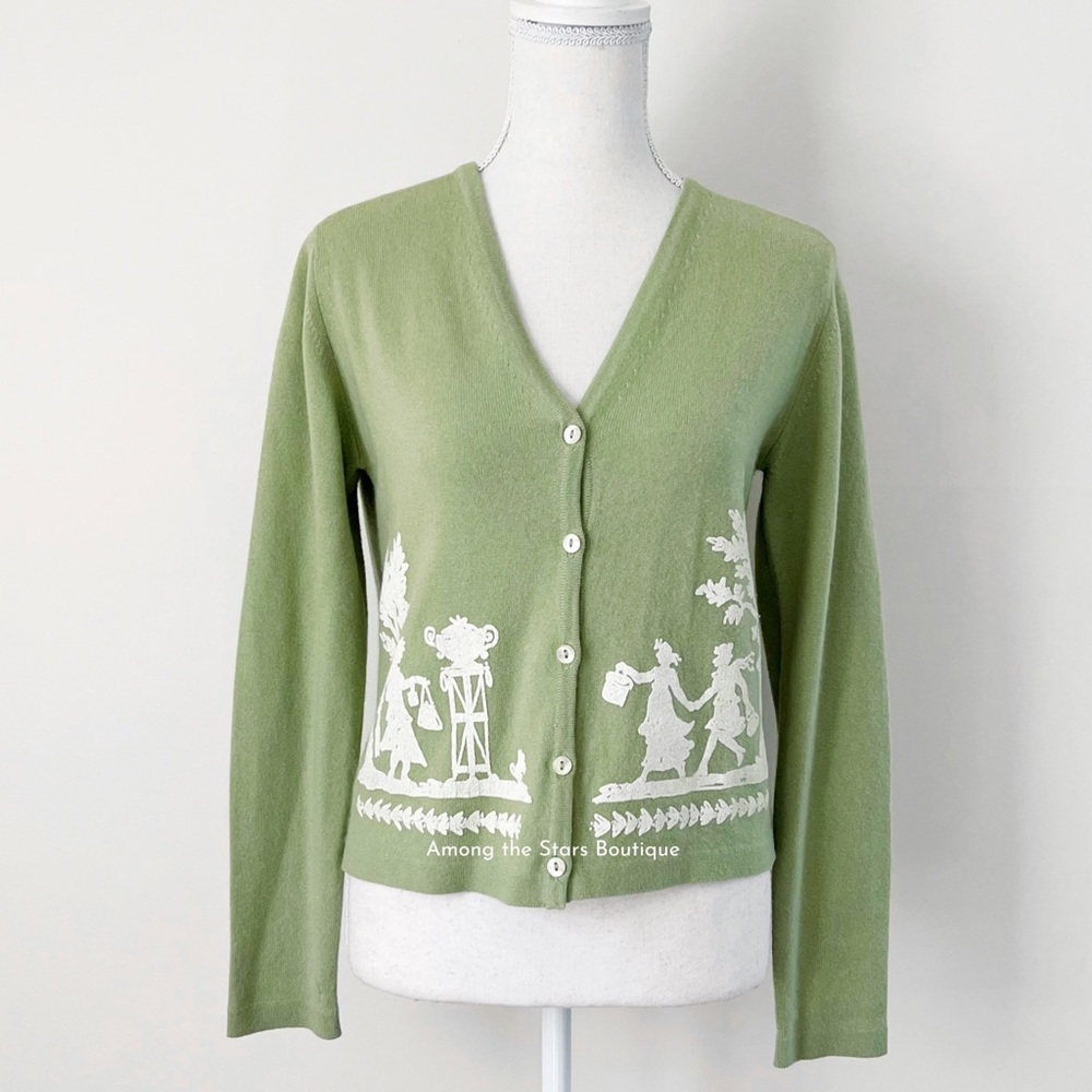 Extremely Rare Y2K Vintage Cashmere Cardigan ASO Phoebe Buffay in Friends - Picture 7 of 13